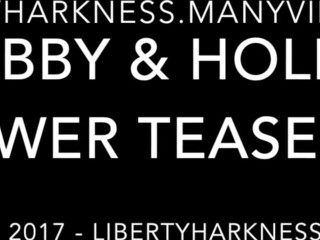 Liberty Harkness   playfully tease tongue