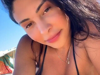 Bella Moreira cute brunette with natural tits chatting in fries