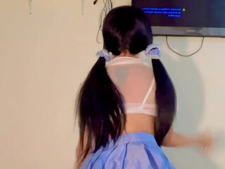 Yasmim Dornelle skinny beauty jerks off in her shower