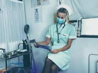 Mistress Euryale blonde goddess is dug into both holes.