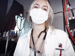 Mistress Euryale buxom plays with long dildo