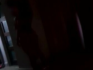 Busty Klara naughty female caresses shaved cunt