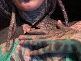 anuskatzz in black stockings jerks off