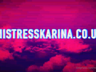 Mistress Karina Attractive chick fucks juicy slits