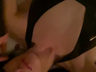 Mistress Karina twirling nipples on big boobs