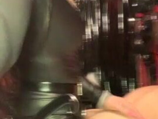Mistress Karina naughty brunette is petting natural tits