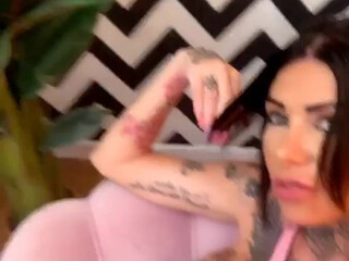 Megan Inky aka inky real busty  girl  fingering her pussy with a vibrator