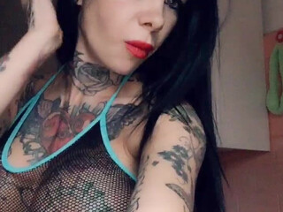 Megan Inky aka inky real slutty  having fun with sex toy