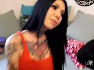 Megan Inky aka inky real cute chick jerks both holes