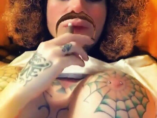 Megan Inky aka inky real homemade bitch performs a striptease