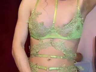 Lara Gabi aka gabrielalara openwork blonde erotically moving in front of the camera