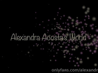 Alexandra Acosta in stockings teased pussy lying on her back