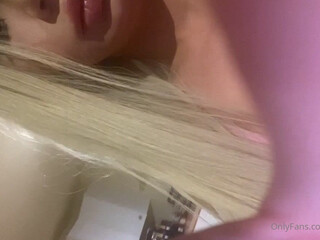 Lola aka lolachristina in black stockings jerks off