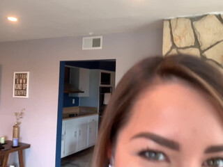 Alina Lopez  blonde with tattoo caresses huge boobs