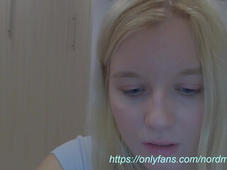 nordmermaid shines pussy and caresses big tits