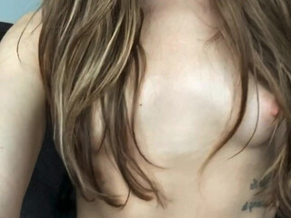 guesswhox2 busty lady masturbates shaved pussy