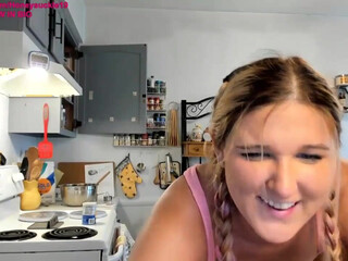 19honeysuckle blonde with tattoo caresses huge boobs