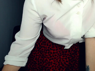 diaboliada classy chick strips and caresses her cunt