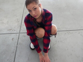 AnnaBlossom cute lady gently massages pussy