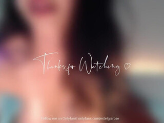 Estelgiarose dark skinned lady gently jerks her pussy