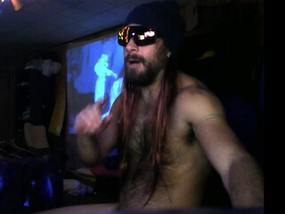 hairandmuscle red-haired web model enjoys a glass toy