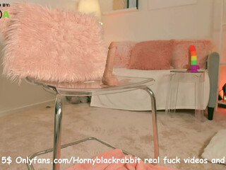 hornyblackrabbit sexy cute girl is played with a glass toy