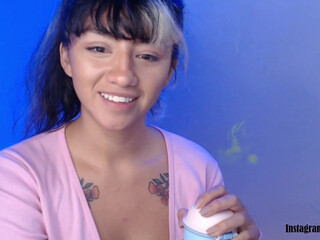 naturallyintuitive hot young lady caresses big tits