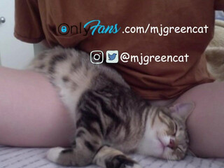 mjgreencat mature model caresses nipples and cunt