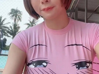 muaymyb cute lady caresses shaved cunt