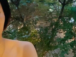 muaymyb cute  caresses her charms