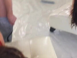 Ricky Johnson  sucking dick and jerking off on camera showing her little holes