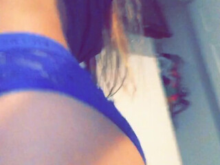 trinity  goddess posing in blue panties