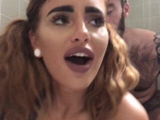 naomi woods Cute little doll caresses big boobs