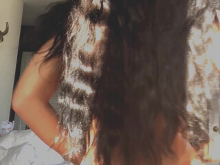 naomi woods Solid brunette masturbates shaved holes