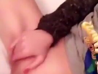 cherubesque Beautiful bitch jerks off with an unusual device