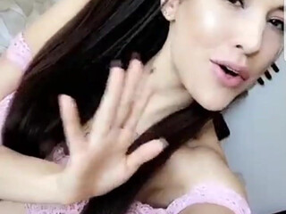 Rainey James onlyfans Charming bitch caresses shaved cunt