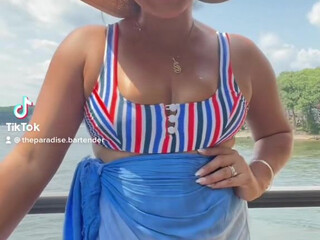 theparadisebartender Crazy bitch fucks herself with fingers