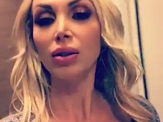 Nikki Benz Luscious babe undresses and pulls pussy