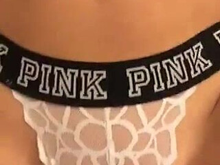 Morgan Lux Perfect blonde in stockings pulls cute pussy