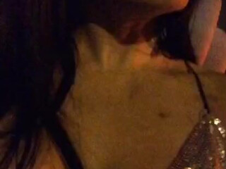 LunaStar Black-haired handjob lying on the couch