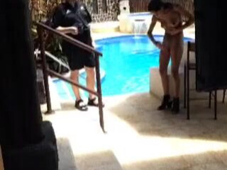 LunaStar Naughty female caresses shaved cunt