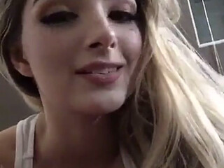 Lana Banks Gorgeous chick fucks pussy with phallus