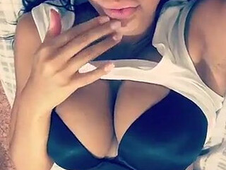 Kira Queen Hot slut caresses shaved cunt