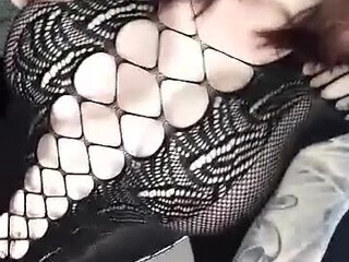 Karma RX Harlot posing in pantyhose