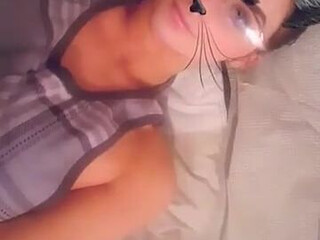 Bordeaux Adorable lady caresses shaved cunt