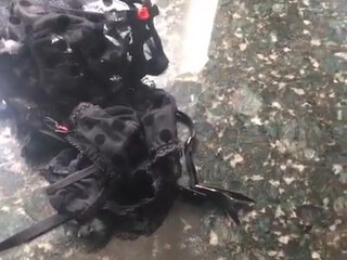 August Ames no panties mattresses wet holes