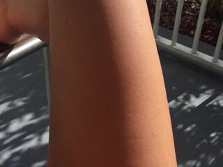 August Ames Busty babe posing naked