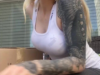 drquinnvip Gorgeous confused caresses pussy