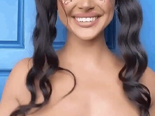 Kristen Hancher onlyfans Young mischievous woman shows her boobs