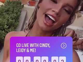 Allexa Collins onlyfans Hot lady squeezes tits in the kitchen